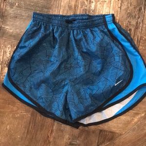 Blue and black Nike shorts- S
